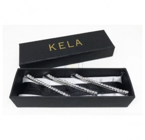 Silver & Diamante hair pin - gift box