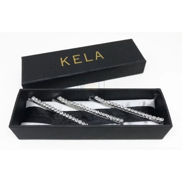 Silver & Diamante hair pin - gift box