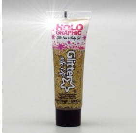 glitter gel olografico oro