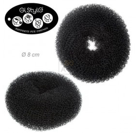 ciambella chignon nero 8 cm